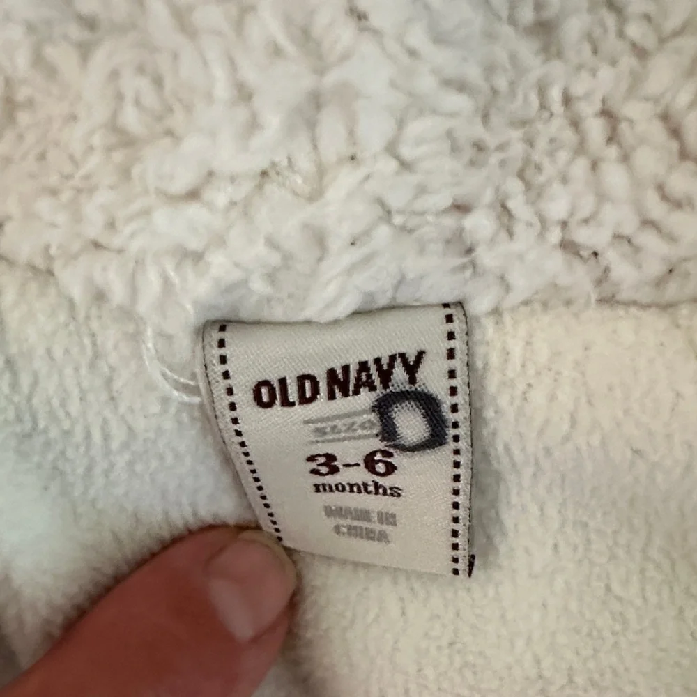 Striped fleece fall/winter outdoor onesie.
